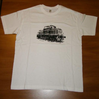 Tričko s obrázkom - Lokomotíva 710.682-6 Rosnička - Biele - Sieťotlač XL