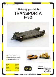 Papierový model - Prívesový podvalník - Transporta P-32