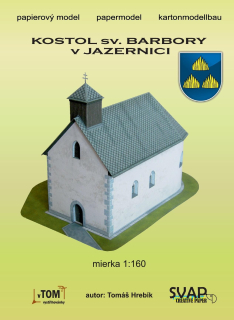 Papierový model - Kostol sv. Barbory v Jazernici