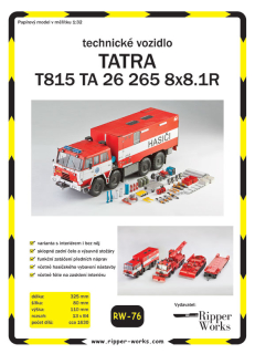 Papierový model - Tatra 815 TA technické vozidlo SŽDC