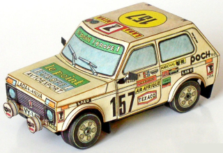 Papierový model Terénny automobil Lada Niva Paríž - Dakar 1982
