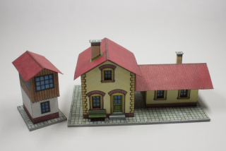 Papierový model Železničná stanica a hradlo