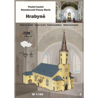 Papierový model - Kostol Hrabyně