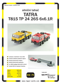 Papierový model - Cestný ťahač Tatra T815 TP 24 265 6x6.1R