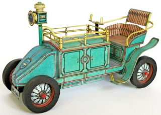 Papierový model Elektrinou poháňaný poštový voz 1898