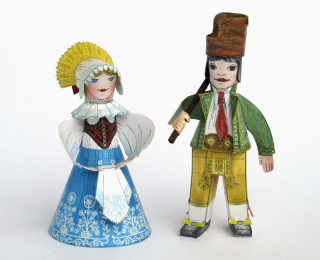 Papierový model Děvče z Poličska a chlapec z Litomyšlska