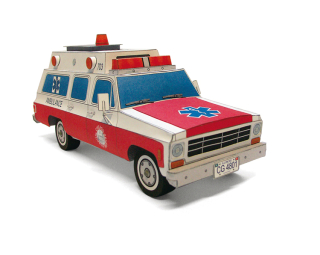 Papierový model Americké autá 80. rokov - Sanitka