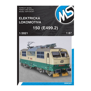 Papierový model Elektrická lokomotíva rady 150  E499.2
