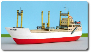 Papierový model Námorná obchodná loď Racek