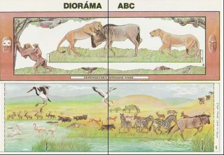 Papierový model Dioráma - Serengetský národný park