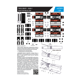 Papierový model Trolejbusy MHD - SADA 1 Československo 1982 - Škoda