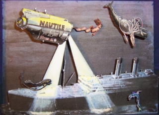 Papierový model Dioráma - Potopený Titanic
