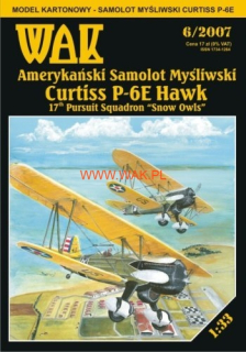 Papierový model - Curtiss P-6E Hawk