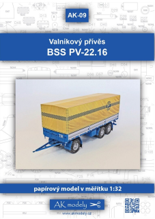 Papierový model - Valníkový príves BSS PV-22.16