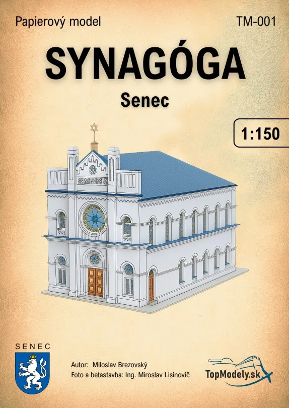 Synagóga Senec - Papierový model 1:150