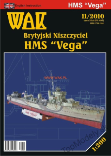 Papierový model - HMS Vega + Laserové doplnky