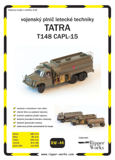 Papierový model - Vojenský plnič leteckej techniky - Tatra 148 CAPL-15