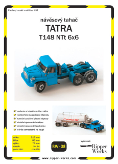 Papierový model - Návesový ťahač - Tatra 148 NTt