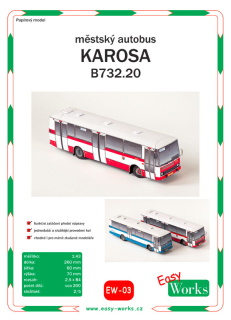 Papierový model - Mestský autobus - Karosa B732.20