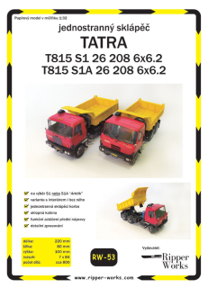 Papierový model - Jednostranný sklápač - Tatra T815 S1 (S1A)26 208 6x6.2