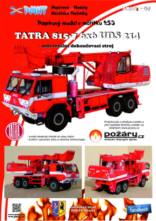 Papierový model - Tatra 815-7 6x6 UDS 214 univerzálny dokončovací stroj