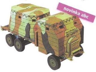 Papierový model Betónové obrnené vozidlo Bison