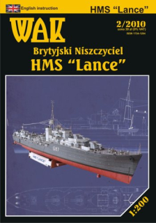 Papierový model - torpédoborec ​​HMS "Lance"