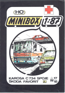 Papierový model Karosa C 734 spoje a Škoda favorit