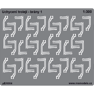 Leptaný doplnok Uchytenie trolejí - Brány-1 1:300
