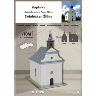 Papierový model - Kaplnka Celulózka - Žilina